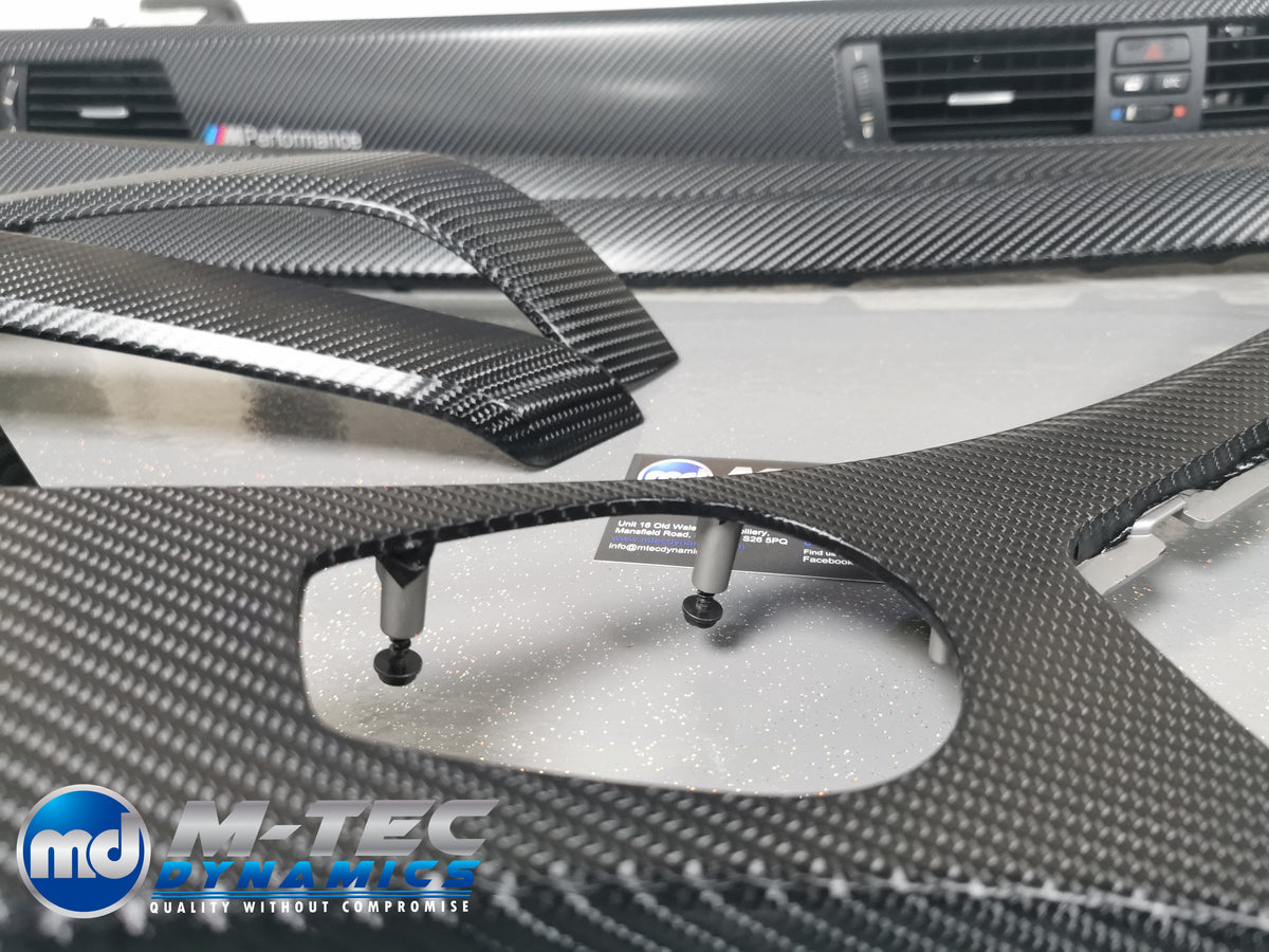 BMW E90 E91  INTERIOR TRIM SET - BLACK 4D CARBON - CCC I-DRIVE