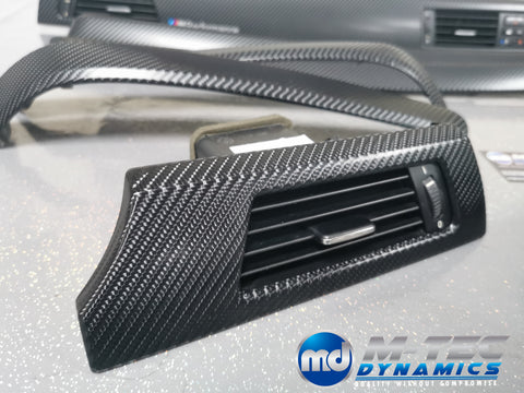 BMW E90 GLOSSY 4D BLACK CARBON INTERIOR TRIM SET