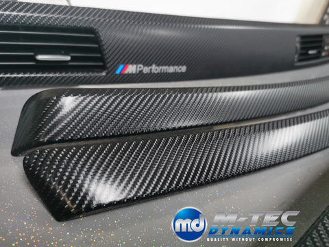 BMW E90 GLOSSY 4D BLACK CARBON INTERIOR TRIM SET