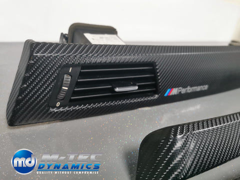 BMW E90 GLOSSY 4D BLACK CARBON INTERIOR TRIM SET