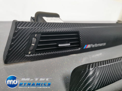 BMW E90 GLOSSY 4D BLACK CARBON  INTERIOR TRIM SET I-DRIVE CCC