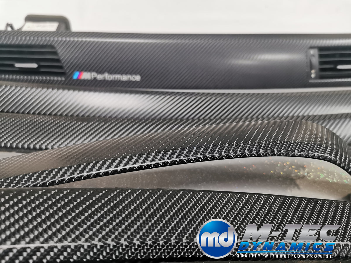 BMW E90 E91  INTERIOR TRIM SET - BLACK 4D CARBON - CCC I-DRIVE