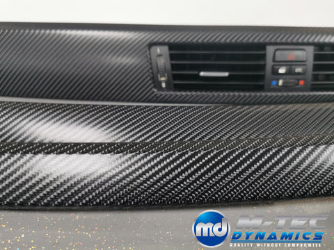 BMW E90 GLOSSY 4D BLACK CARBON INTERIOR TRIM SET