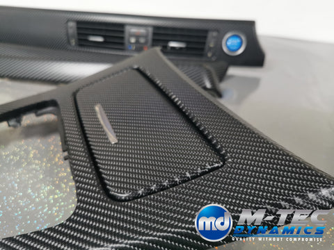 BMW E90 GLOSSY 4D BLACK CARBON INTERIOR TRIM SET