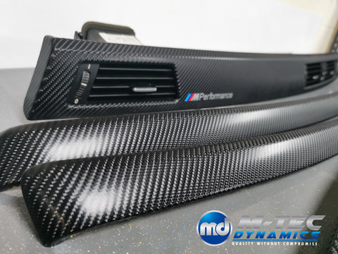 BMW E93 CONVERTIBLE 4D BLACK CARBON INTERIOR TRIM SET