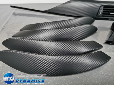 BMW F30 F31 F36 F82 INTERIOR TRIM SET - 3D CARBON / BLACK ACCENT