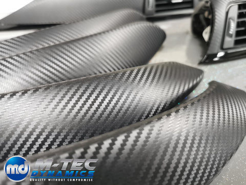 BMW F30 F31 F36 F82 INTERIOR TRIM SET - 3D CARBON / BLACK ACCENT