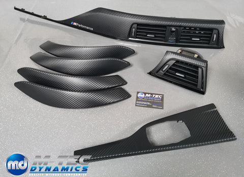 BMW F30 F31 F36 F82 INTERIOR TRIM SET - 3D CARBON / BLACK ACCENT