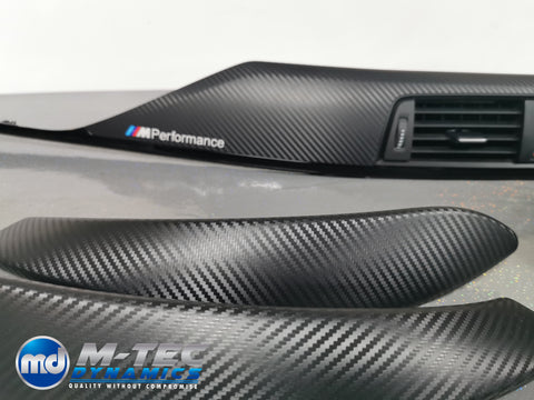 BMW F32 COUPE INTERIOR TRIM SET - 3D CARBON / BLACK ACCENT