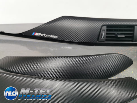 BMW F30 F31 F36 F82 INTERIOR TRIM SET - 3D CARBON / BLACK ACCENT