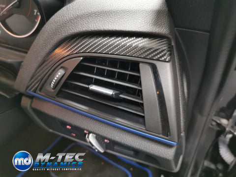 BMW F20 INTERIOR TRIM SET - 4D CARBON / BLUE ACCENT