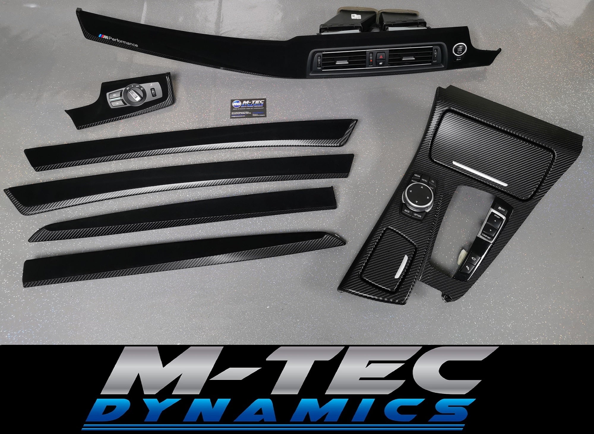 BMW F10 F11 AUTO PERFORMANCE STYLE 4D BLACK CARBON INTERIOR TRIM SET