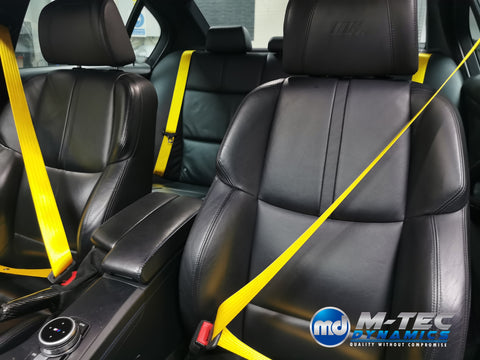 BMW 3-SERIES E90 SALOON (M3) YELLOW FRONT & REAR SEAT BELT SET