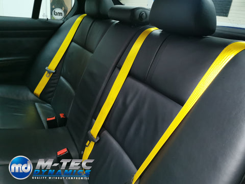 BMW 3-SERIES E90 SALOON (M3) YELLOW FRONT & REAR SEAT BELT SET