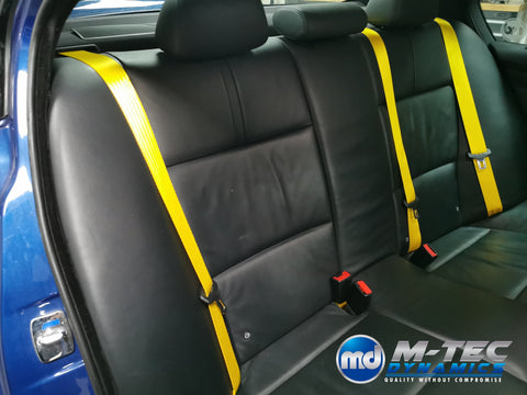 BMW 2-SERIES F22 COUPE YELLOW FRONT & REAR SEAT BELT SET