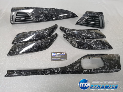 BMW F2X INTERIOR TRIM SET - GLOSS FORGED CARBON / GLOSS BLACK ACCENT (MTD-FC) F20 F21 F22