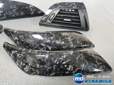 BMW F2X INTERIOR TRIM SET - GLOSS FORGED CARBON / GLOSS BLACK ACCENT (MTD-FC) F20 F21 F22