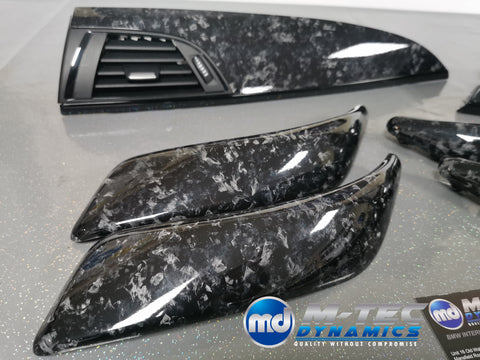 BMW F2X INTERIOR TRIM SET - GLOSS FORGED CARBON / GLOSS BLACK ACCENT (MTD-FC) F20 F21 F22