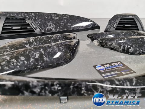 BMW F2X INTERIOR TRIM SET - GLOSS FORGED CARBON / GLOSS BLACK ACCENT (MTD-FC) F20 F21 F22