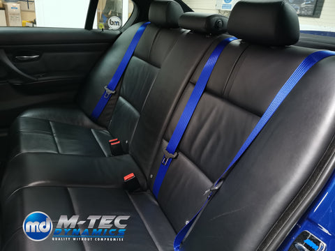 BMW 3-SERIES E92 COUPE (M3) BLUE FRONT & REAR SEAT BELT SET