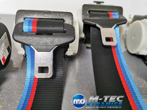 BMW E85 E86 Z4 CUSTOM WIDE STRIPE TRI-COLOUR FRONT SEAT BELT SET