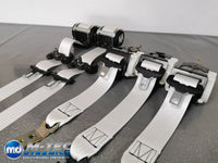 BMW E60 M5 WHITE FRONT & REAR FULL SEAT BELT SET