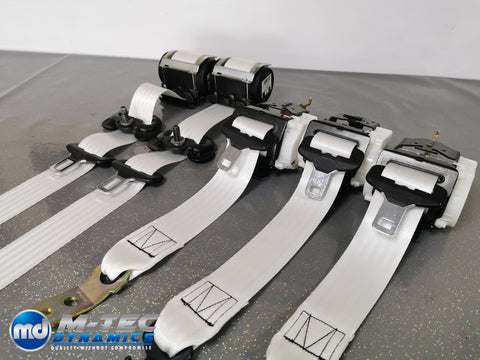BMW E60 M5 WHITE FRONT & REAR FULL SEAT BELT SET