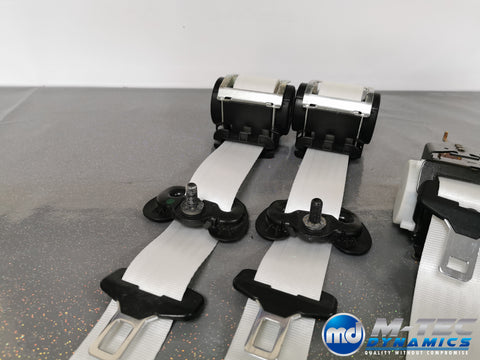 BMW E60 M5 WHITE FRONT & REAR FULL SEAT BELT SET