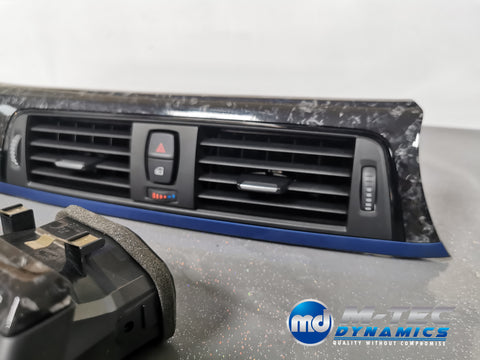 BMW F3X INTERIOR TRIM SET 3M FORGED CARBON / BLUE ACCENT (CUSTOM) F30 F31 F32 F33 F36