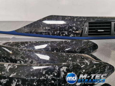 BMW F3X INTERIOR TRIM SET 3M FORGED CARBON / BLUE ACCENT (CUSTOM) F30 F31 F32 F33 F36