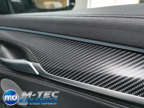 BMW X6 F16 INTERIOR TRIM SET WRAPPING SERVICE - 4D CARBON