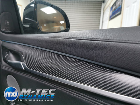 BMW X6 F16 INTERIOR TRIM SET WRAPPING SERVICE - 4D CARBON