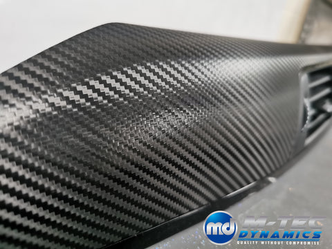 WRAPPING SERVICE - BMW F3X INTERIOR TRIM SET - DEEP TEXTURED GLOSSY CARBON / GLOSS BLACK ACCENT (MTD-TEX) - F30 F31 F32 F33 F36