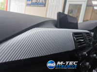 WRAPPING SERVICE - BMW F3X INTERIOR TRIM SET 4D SILVER CARBON F30 F31 F32 F33 F36
