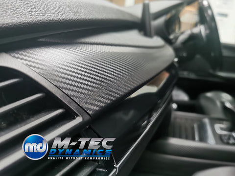 5D Carbon Fiber Vinyl Interior Wrap Kit For BMW X5 F15 (2014-2018) – Left-Hand Drive Only, Glossy Black