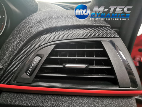 WRAPPING SERVICE - BMW F2X TRIM SET 4D CARBON / MATT RED ACCENT