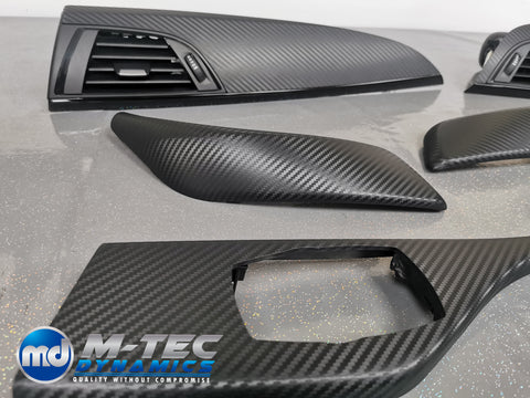 BMW F21 F22 INTERIOR TRIM SET - 3D CARBON / GLOSS BLACK ACCENT