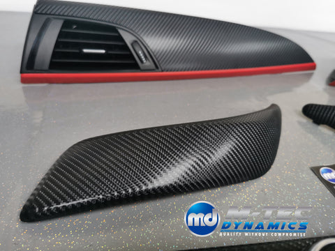 WRAPPING SERVICE - BMW F2X TRIM SET 4D CARBON / MATT RED ACCENT