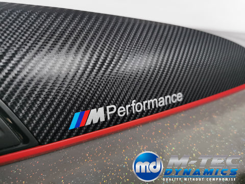 BMW F21 F22 TRIM SET 4D CARBON / MATT RED ACCENT