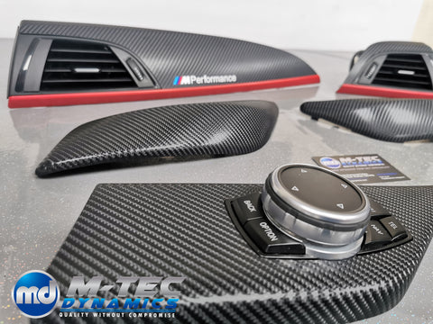 BMW F21 F22 TRIM SET 4D CARBON / MATT RED ACCENT