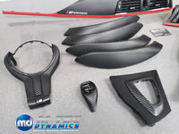 WRAPPING SERVICE - BMW F3X INTERIOR TRIM SET - 3D CARBON / RED ACCENT (F30 F31 F32 F33 F36)