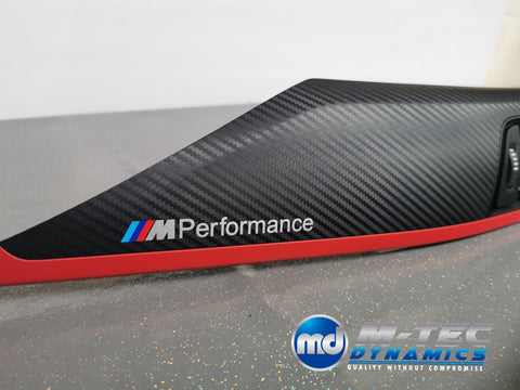 BMW F32 F36 INTERIOR TRIM SET - 3D CARBON / MATT RED ACCENT (CUSTOM)