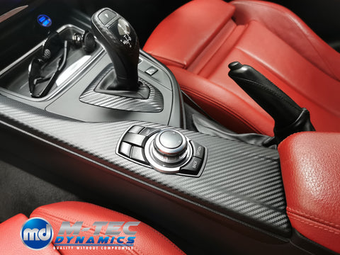 WRAPPING SERVICE - BMW F3X TRIM SET 3D CARBON / MATT RED ACCENT (CUSTOM)