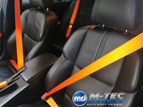 BMW 2-SERIES F22 COUPE ORANGE FRONT SEAT BELT SET