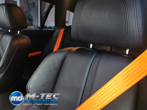 BMW 1-SERIES E81 / E82 / E87 ORANGE FRONT SEAT BELT SET