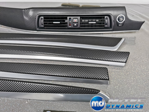 BMW F10 F11 MANUAL 4D BLACK CARBON INTERIOR TRIM SET