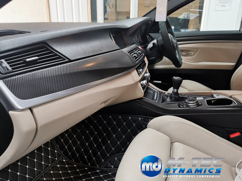 WRAPPING SERVICE - BMW F10 F11 MANUAL INTERIOR TRIM SET - 4D CARBON