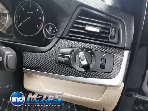 WRAPPING SERVICE - BMW F10 F11 MANUAL INTERIOR TRIM SET - 4D CARBON