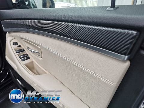 WRAPPING SERVICE - BMW F10 F11 MANUAL INTERIOR TRIM SET - 4D CARBON