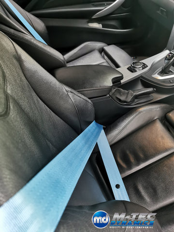BMW 4-SERIES F32 / F82 M4 COUPE LIGHT BLUE FRONT SEAT BELT SET